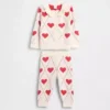 Baby Ruffle Collar Cardigan Sweater Set