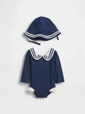 Baby Sailor Rash Guard Swim Set