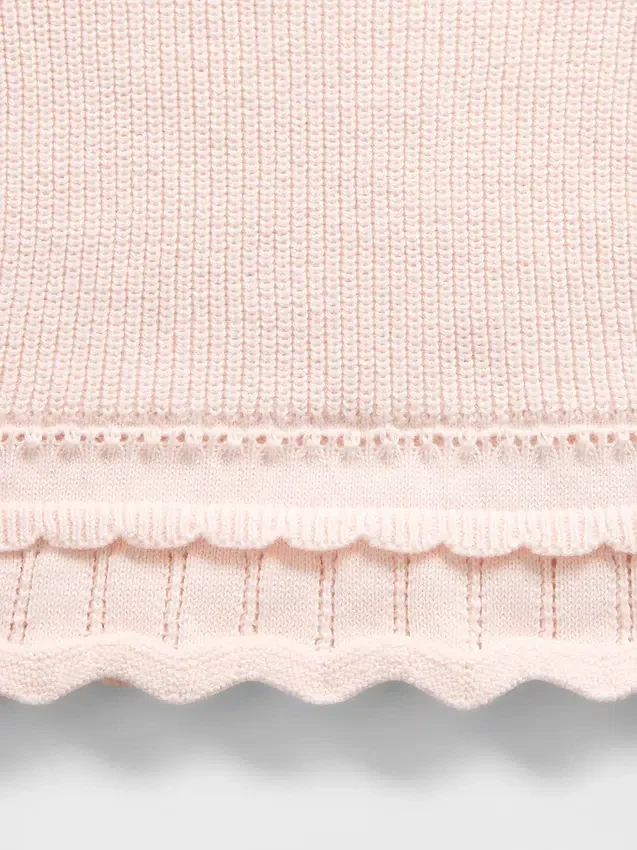 Baby Scalloped Sweater Outfit Set
