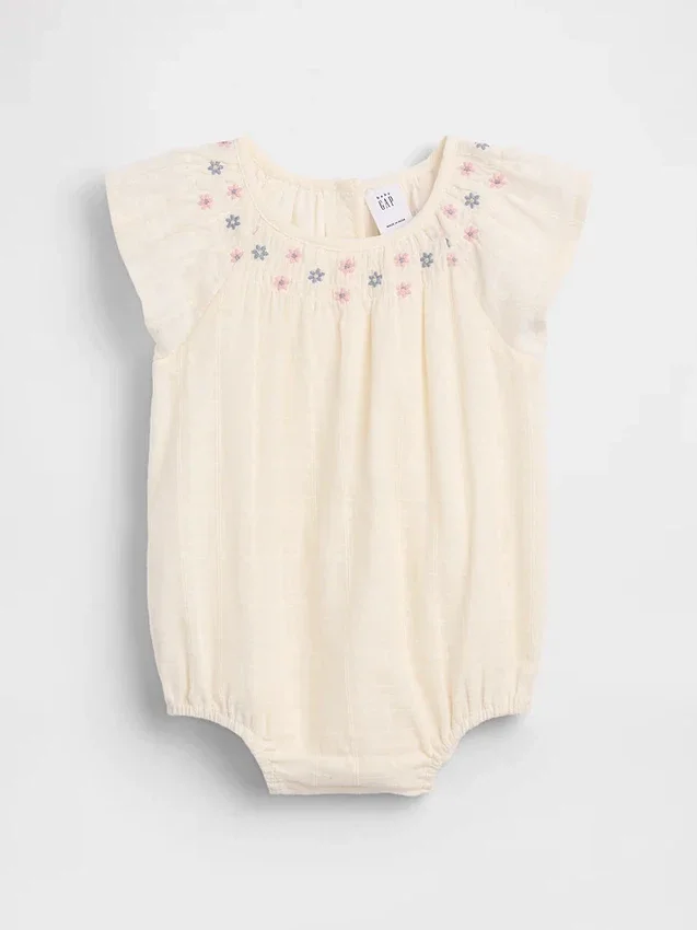 Baby Smocked Floral Bodysuit
