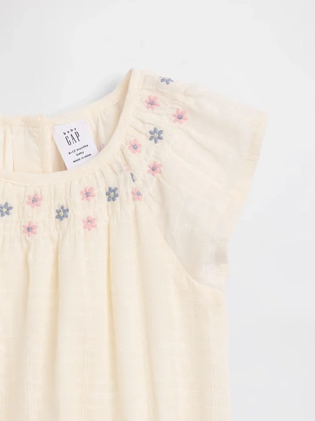 Baby Smocked Floral Bodysuit