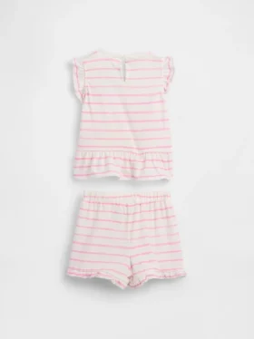 Baby Strawberry Ruffle Outfit Set
