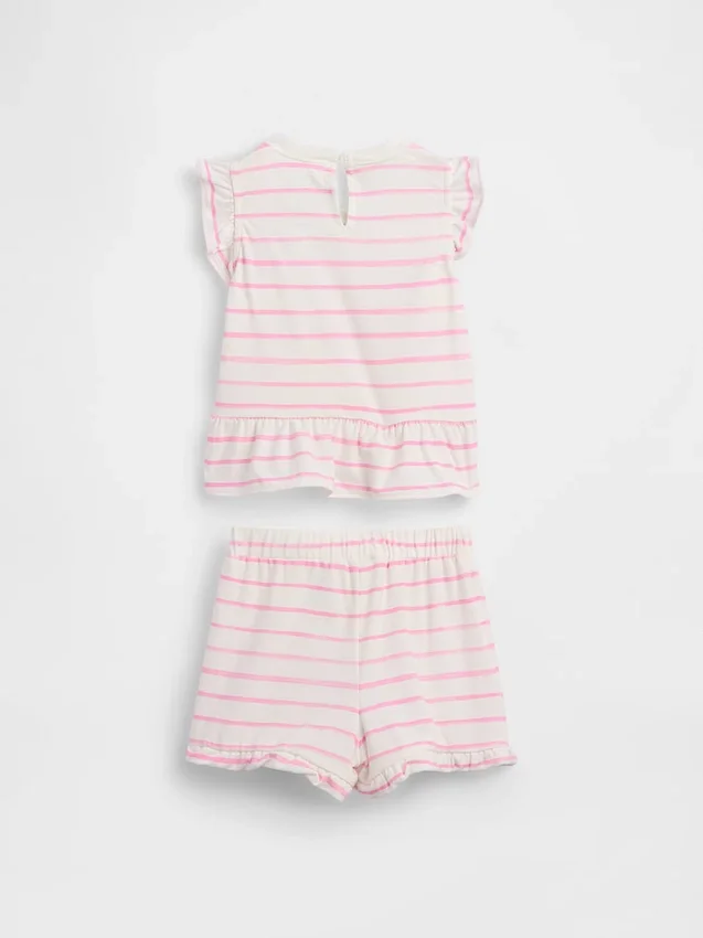 Baby Strawberry Ruffle Outfit Set