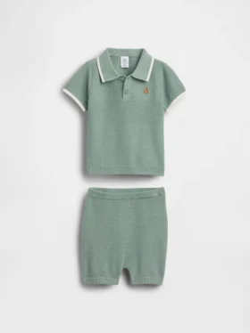 Baby Sweater Polo Outfit Set