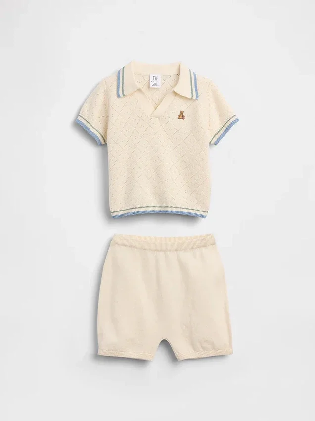Baby Sweater Polo Outfit Set