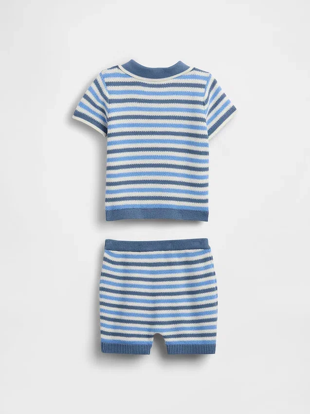 Baby Sweater Polo Outfit Set