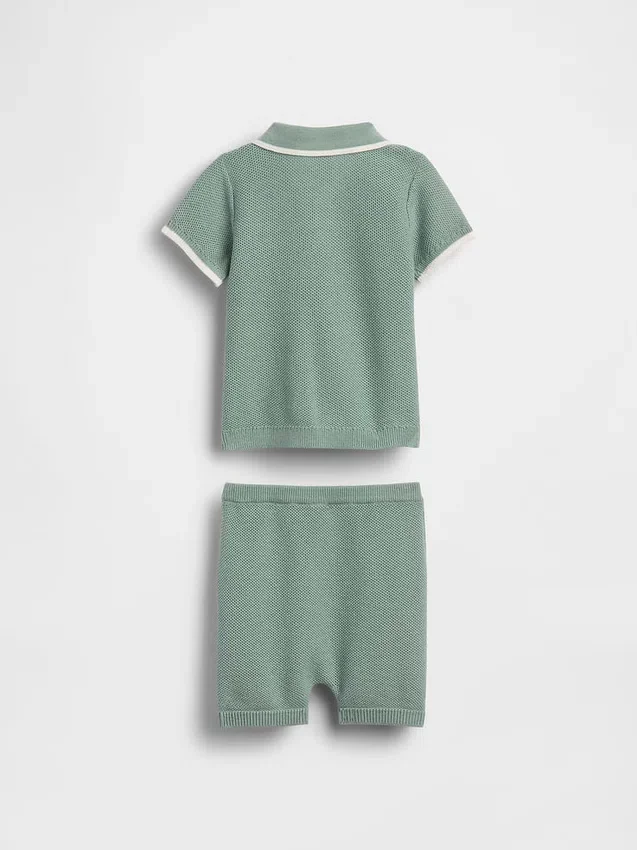 Baby Sweater Polo Outfit Set