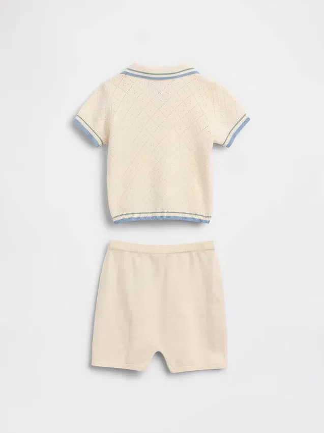 Baby Sweater Polo Outfit Set