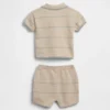 Baby Sweater Polo Stripe Outfit Set