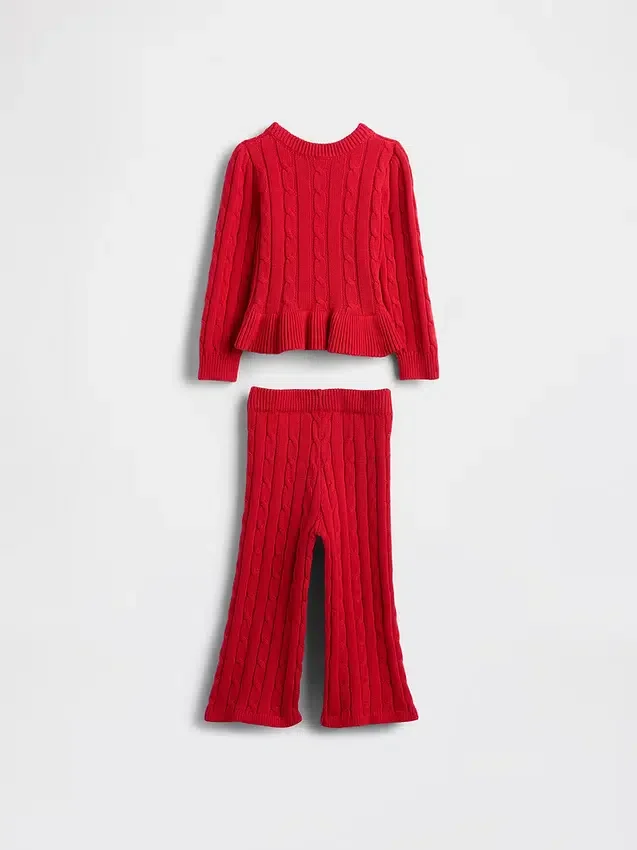 Baby & Toddler Cable-Knit Sweater Set