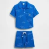Baby & Toddler Cotton Gauze Polo Outfit Set
