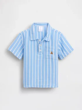 Baby & Toddler Cotton Gauze Print Polo Shirt