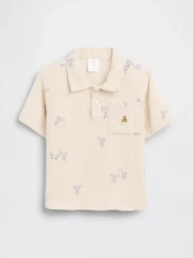 Baby & Toddler Cotton Gauze Print Polo Shirt