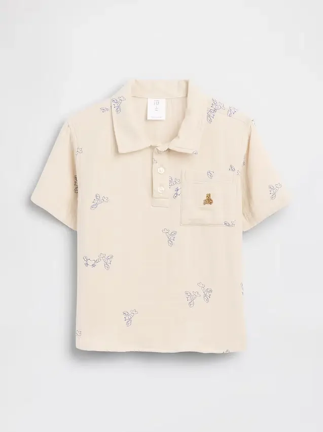 Baby & Toddler Cotton Gauze Print Polo Shirt