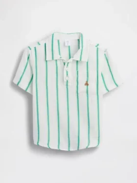 Baby & Toddler Cotton Gauze Print Polo Shirt