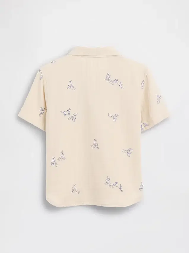 Baby & Toddler Cotton Gauze Print Polo Shirt