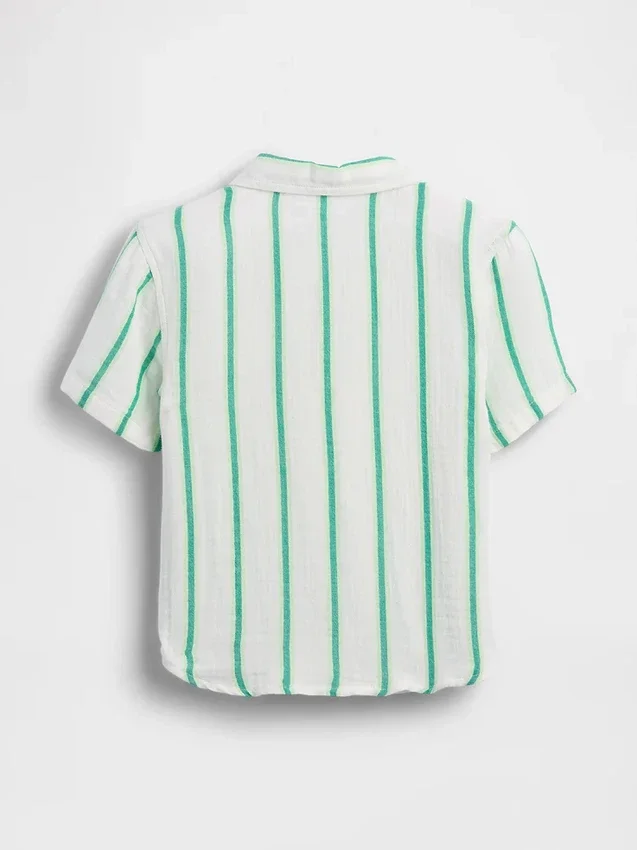 Baby & Toddler Cotton Gauze Print Polo Shirt