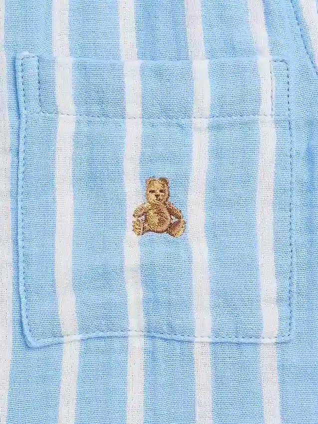 Baby & Toddler Cotton Gauze Print Polo Shirt