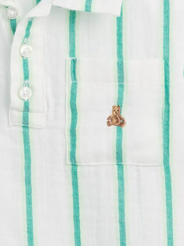 Baby & Toddler Cotton Gauze Print Polo Shirt