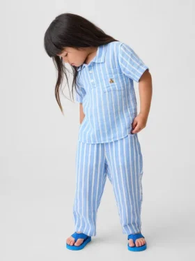 Baby & Toddler Cotton Gauze Pull-On Barrel Pants