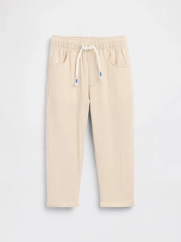 Baby & Toddler Cotton Gauze Pull-On Barrel Pants