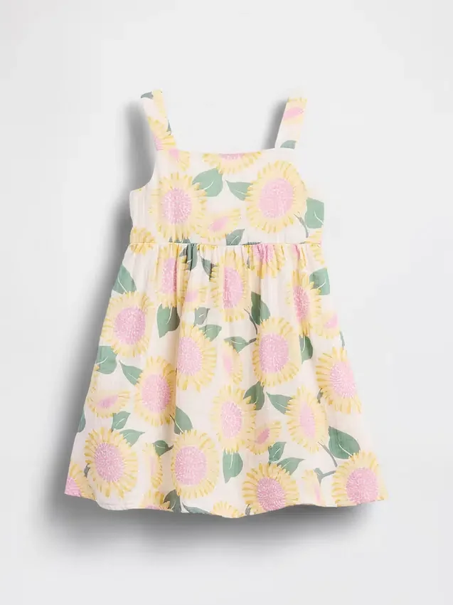 Baby & Toddler Cotton Gauze Sunflower Dress