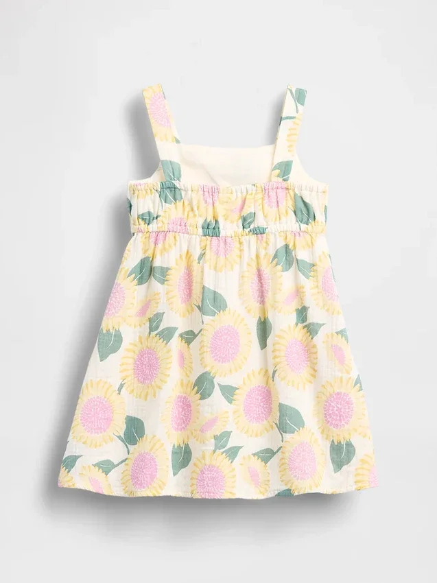 Baby & Toddler Cotton Gauze Sunflower Dress