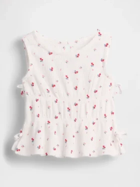 Baby & Toddler Crinkle Knit Bow Top