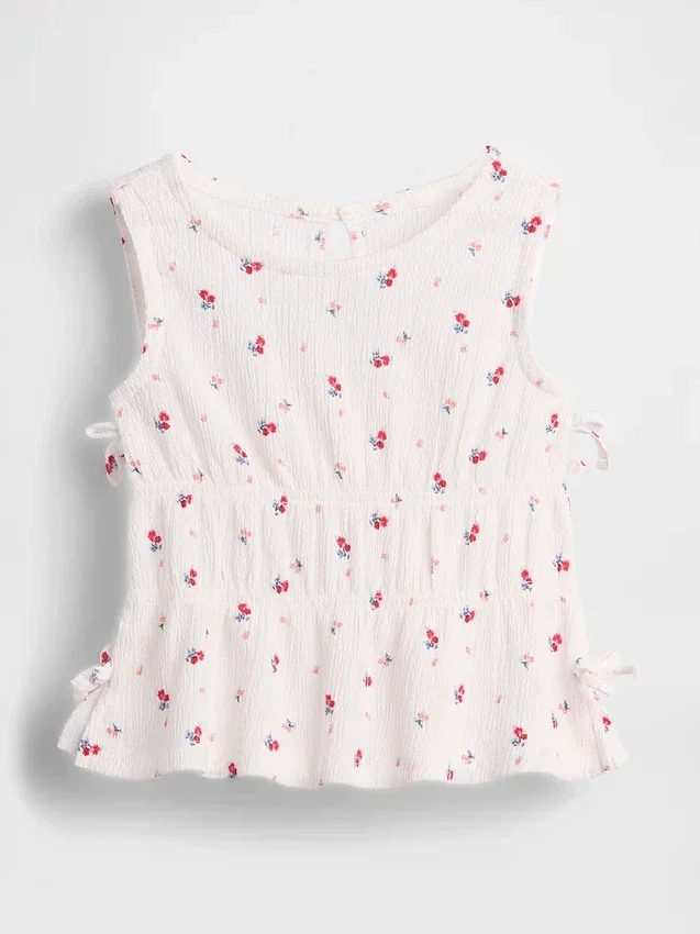 Baby & Toddler Crinkle Knit Bow Top