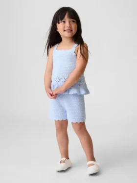 Baby & Toddler Crochet Scalloped Pull-On Shorts