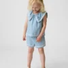 Baby & Toddler Denim Bow Outfit Set