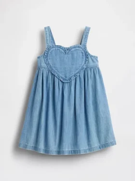Baby & Toddler Denim Heart Tank Dress
