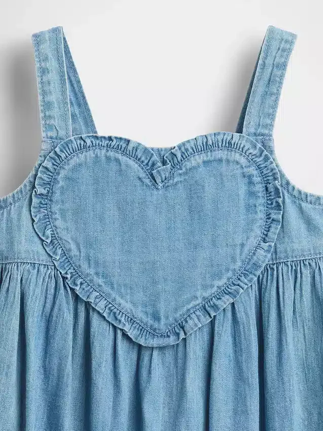 Baby & Toddler Denim Heart Tank Dress