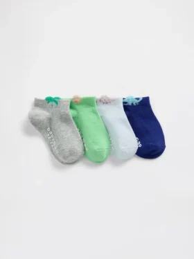 Baby & Toddler Dino No Show Socks (4-Pack)