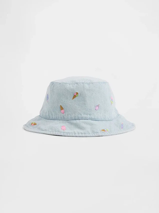 Baby & Toddler Embroidered Denim Bucket Hat