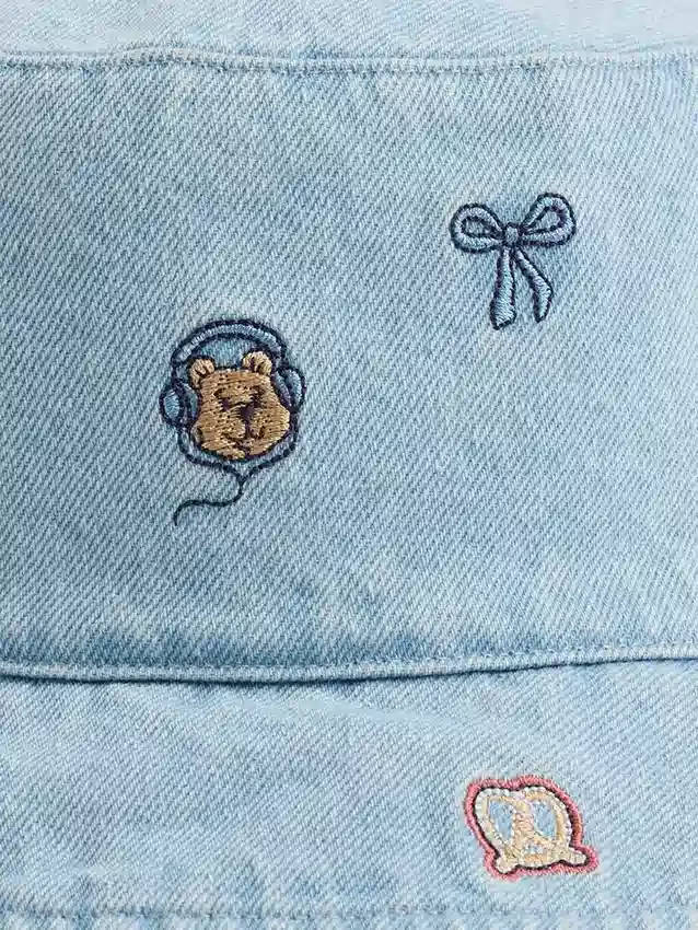 Baby & Toddler Embroidered Denim Bucket Hat