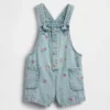 Baby & Toddler Embroidered Denim Shortalls