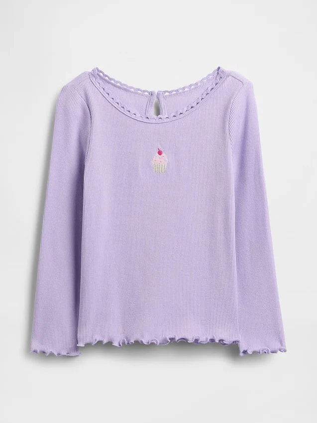 Baby & Toddler Embroidered Graphic Rib T-Shirt