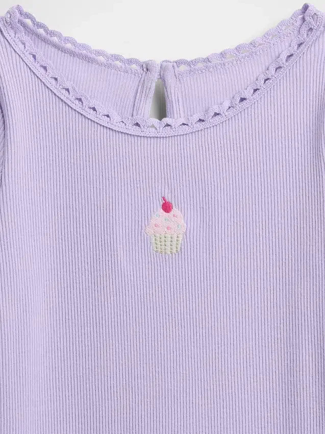 Baby & Toddler Embroidered Graphic Rib T-Shirt