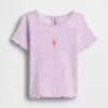 Baby & Toddler Embroidered Ice Cream Rib T-Shirt