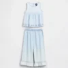 Baby & Toddler Eyelet Denim Outfit Set