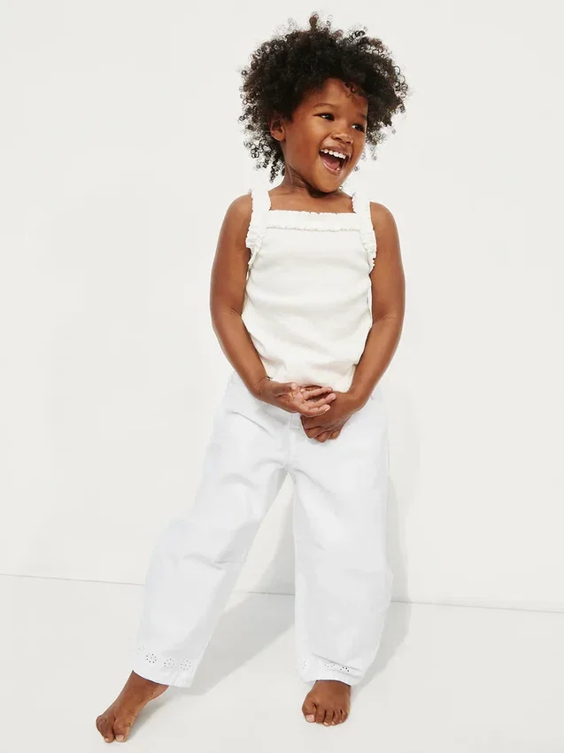 Baby & Toddler Eyelet-Hem Horseshoe Jeans