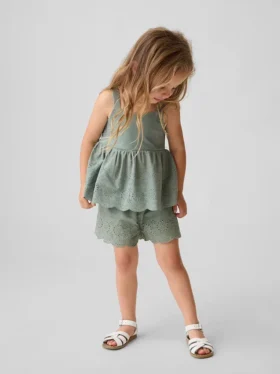 Baby & Toddler Eyelet Hem Pull-On Shorts
