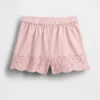 Baby & Toddler Eyelet Hem Pull-On Shorts