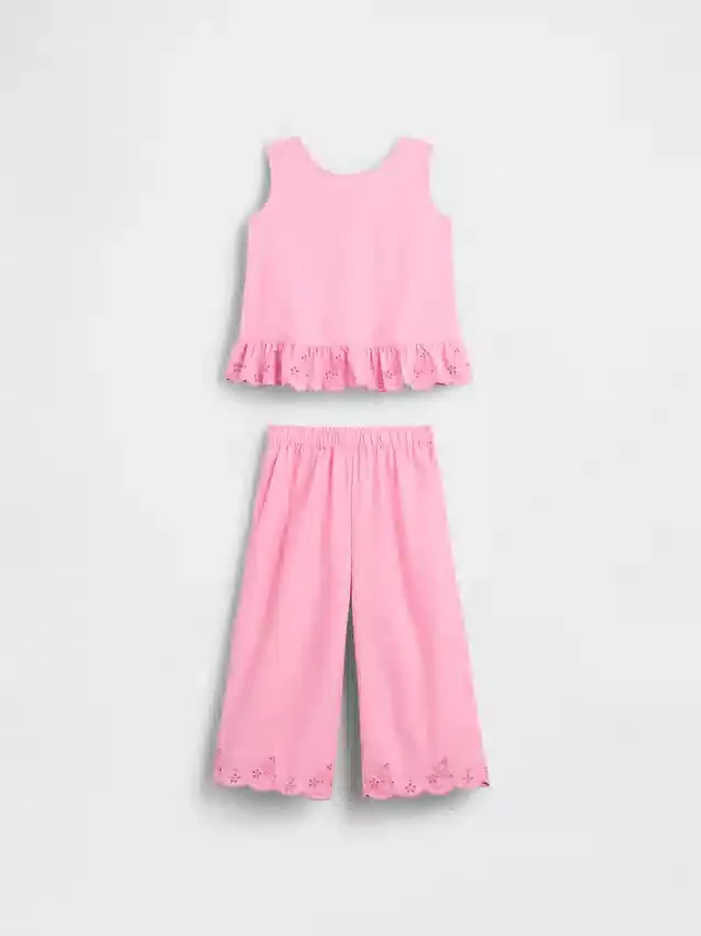 Baby & Toddler Eyelet Ruffle Outfit Set