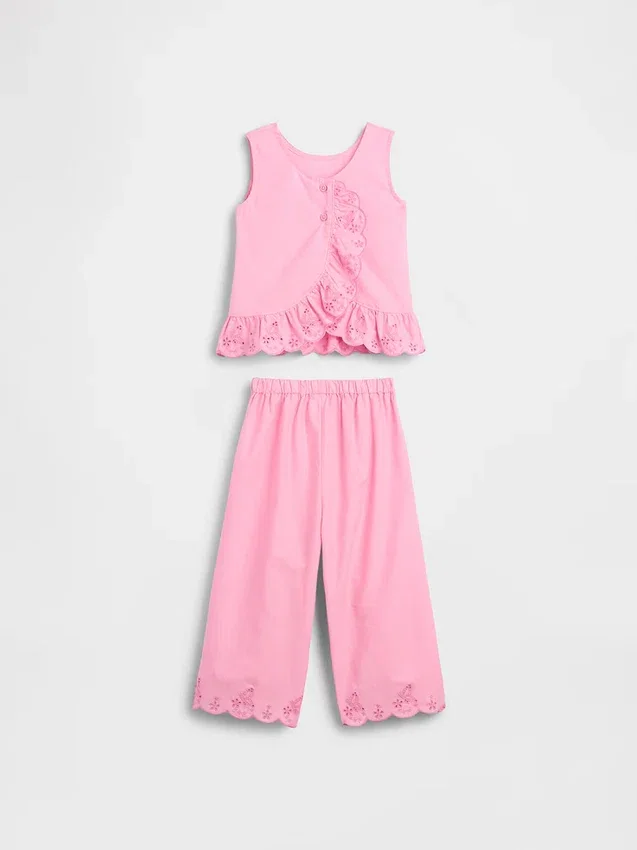 Baby & Toddler Eyelet Ruffle Outfit Set