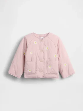 Baby & Toddler Floral Embroidered Quilted Jacket