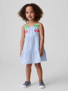 Baby & Toddler Gingham Cherry Dress