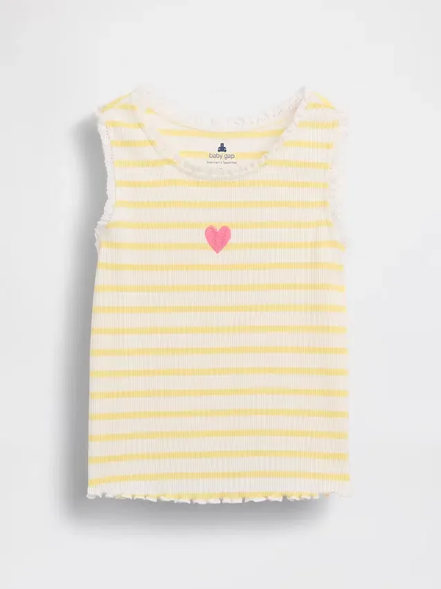 Baby & Toddler Graphic Stripe Rib Tank Top