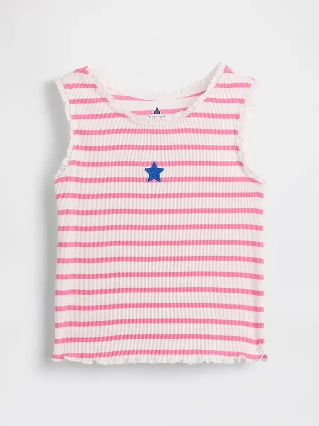 Baby & Toddler Graphic Stripe Rib Tank Top